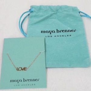 Maya Brenner Gold LOVE Necklace
